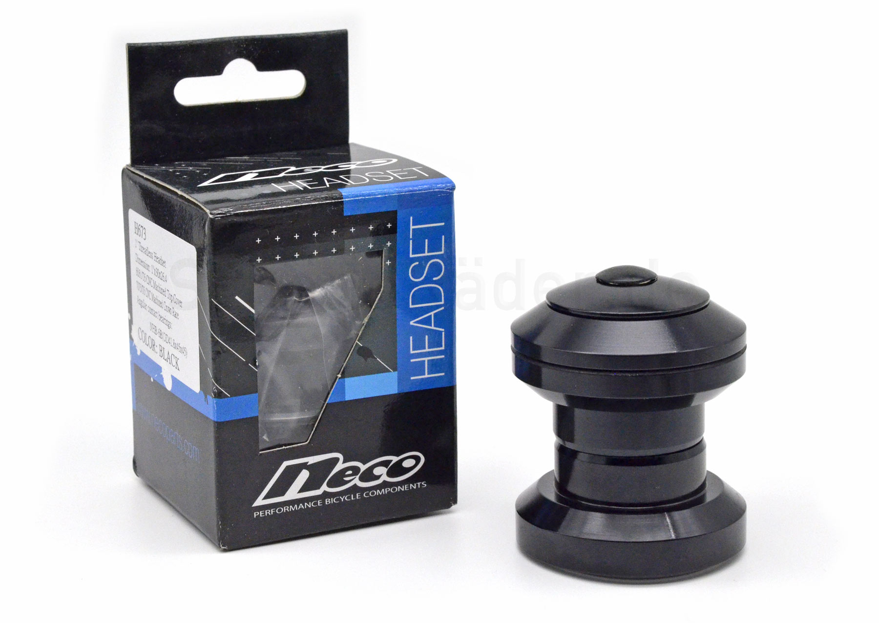 Ahead-Steuersatz 1", Neco, gekapselte Cartridge-Lager, Aluminium, schwarz