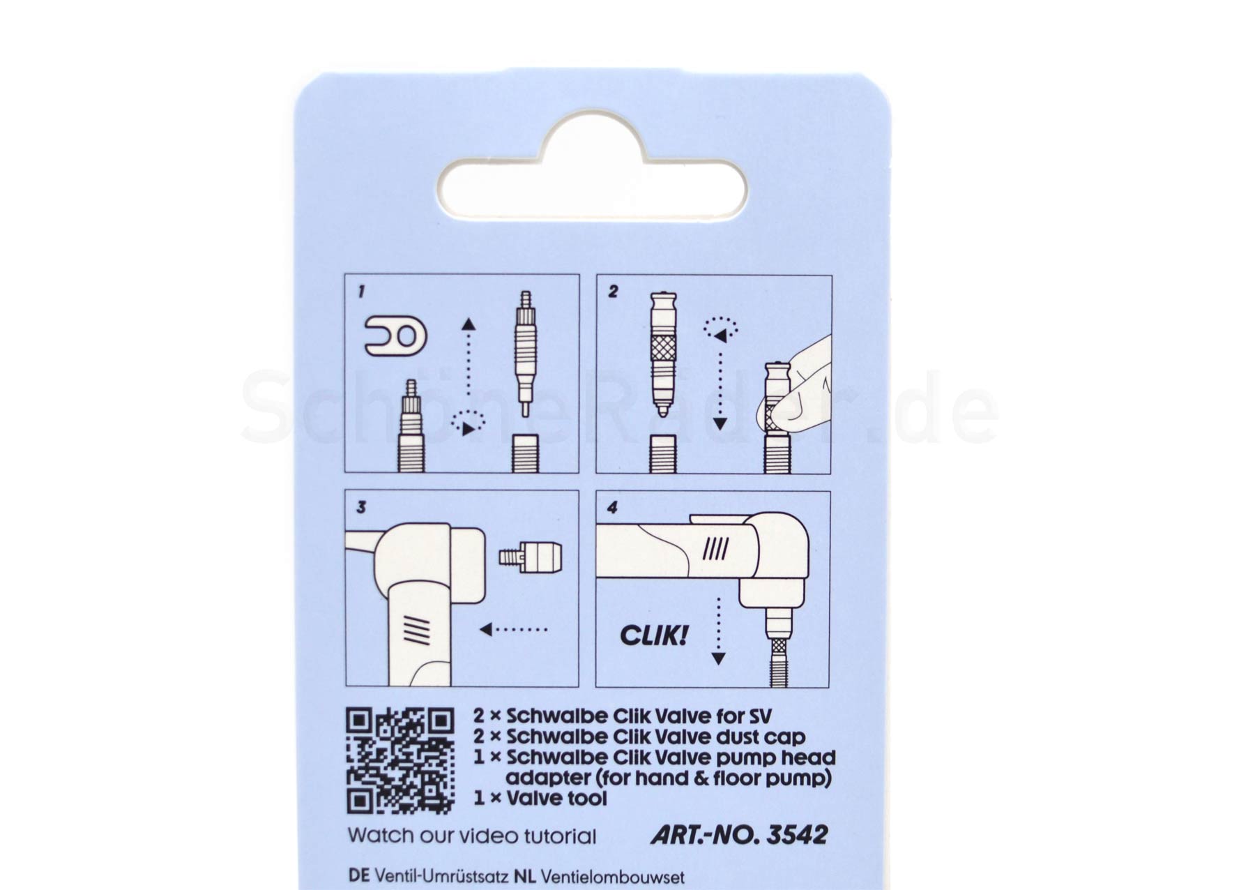 Schwalbe CLIK VALVE, verschiedene CONVERSION KITS, SV oder DV auf Clik Valve – Bild 10