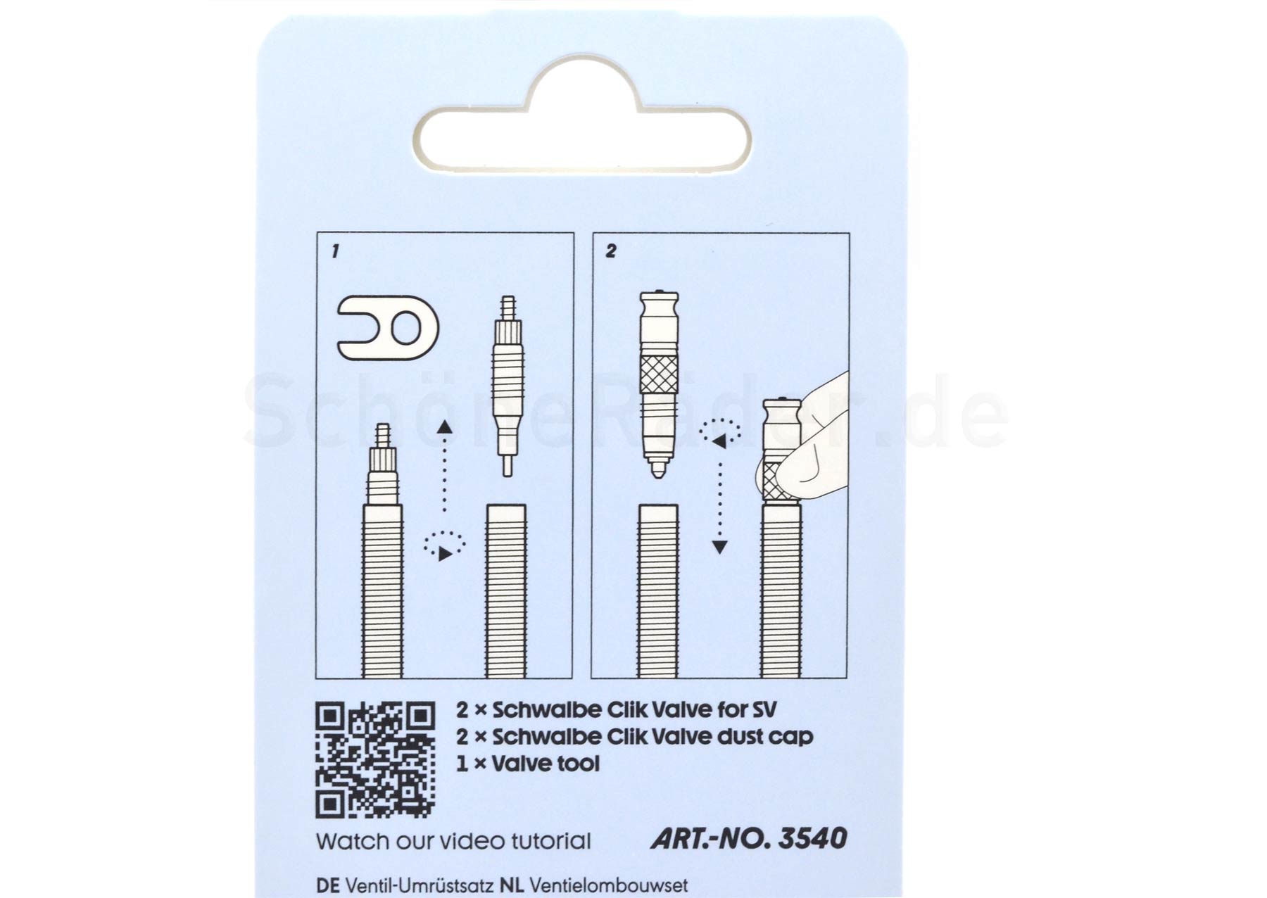 Schwalbe CLIK VALVE, verschiedene CONVERSION KITS, SV oder DV auf Clik Valve – Bild 4
