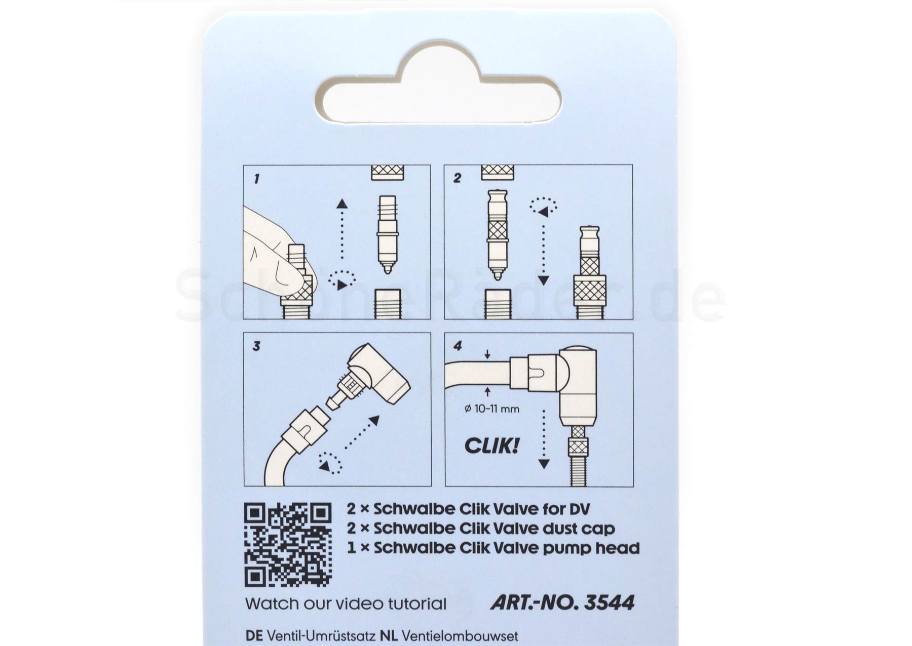 Schwalbe CLIK VALVE, verschiedene CONVERSION KITS, SV oder DV auf Clik Valve – Bild 7