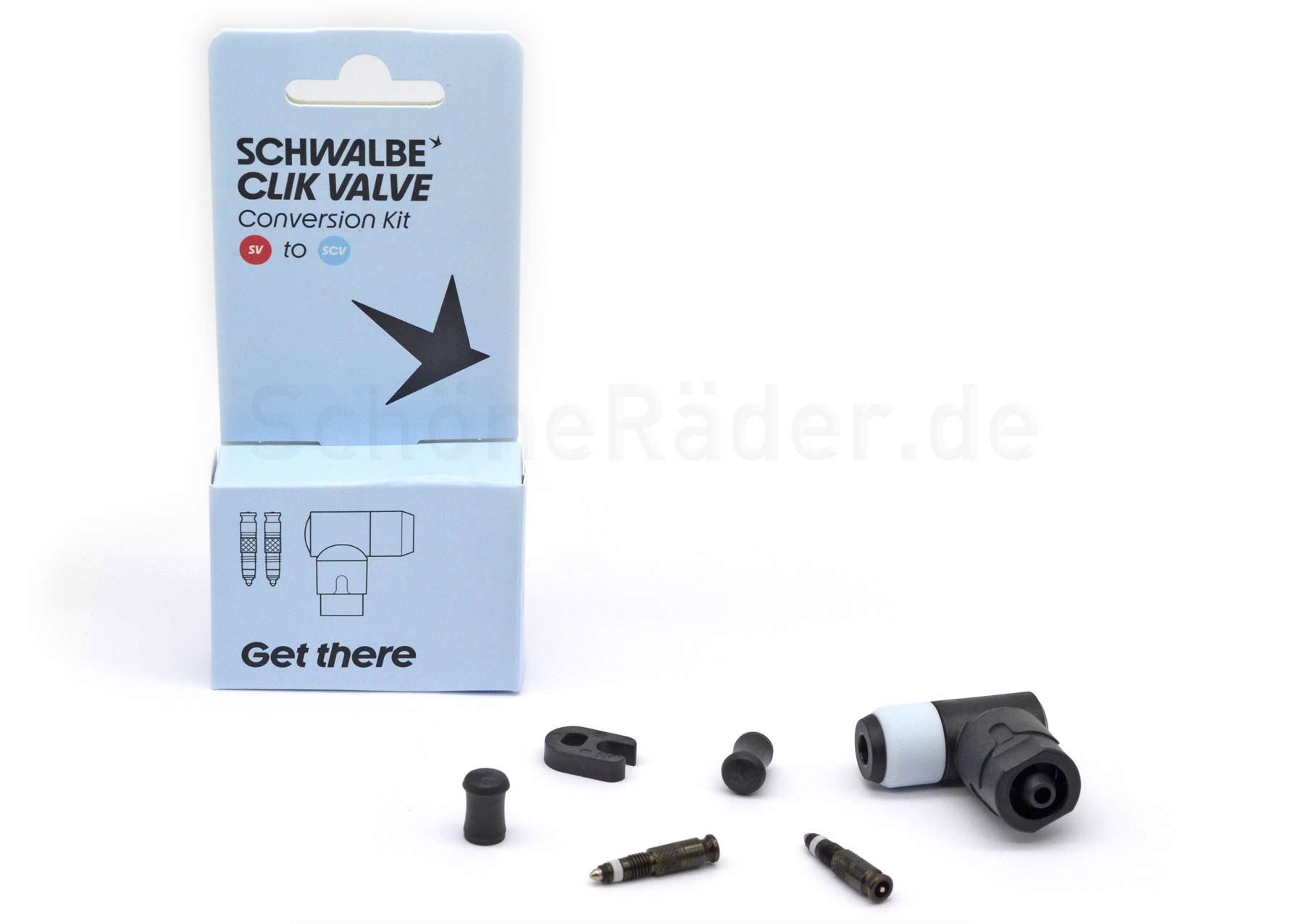 Schwalbe CLIK VALVE, verschiedene CONVERSION KITS, SV oder DV auf Clik Valve – Bild 5